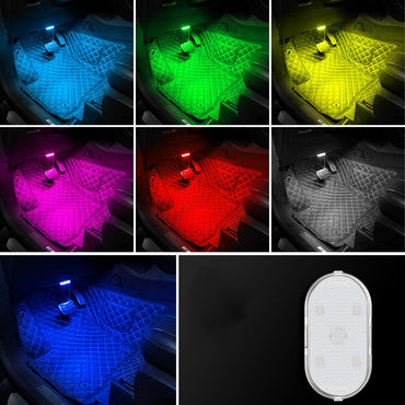 Seven Color Strong Light Wireless Remote Control Car Sensor Interior LED Light - Customize Your Car's Ambiance Car Electronics Accessories
